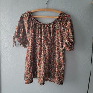 Style & co floral  boat neck top